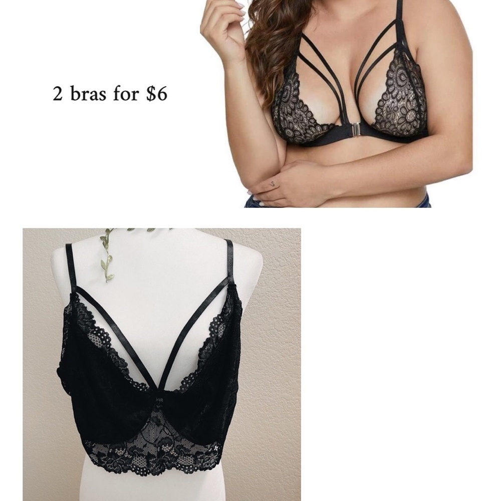 2 Bras for $6 Black Size 2XL